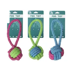 GENERICO - Bola de cuerda trenzada 20cm 90g color aleatorio