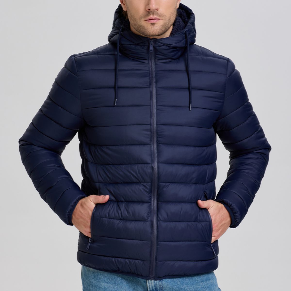 EASTONE - Parka Hombre De Plumas Negro Eastone
