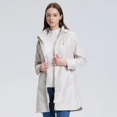 EASTONE - Chaqueta Mujer Long Parka Blanco