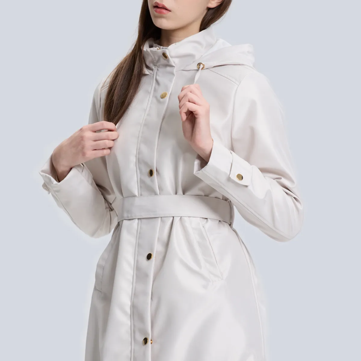 EASTONE - Chaqueta Mujer Long Parka Blanco Eastone
