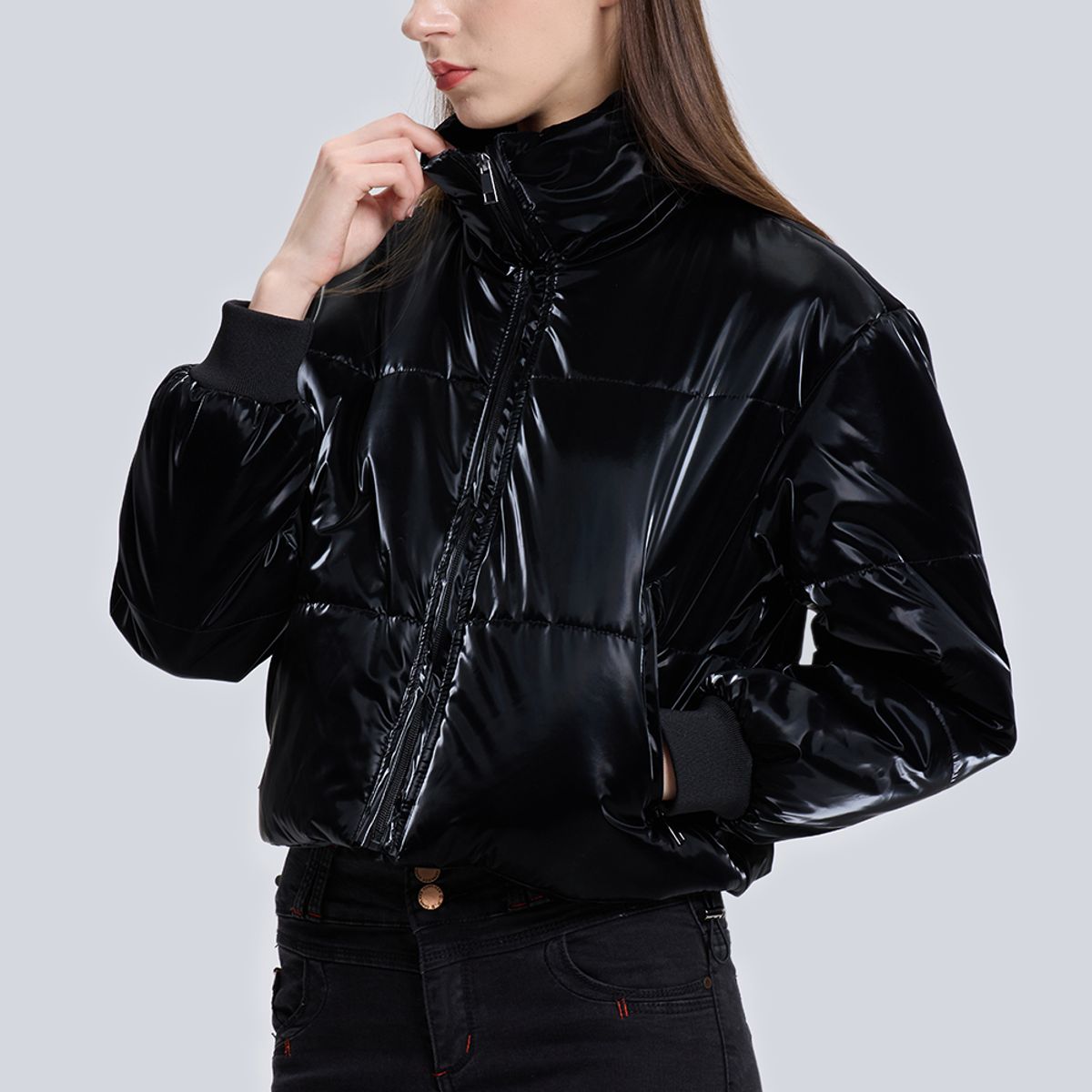 EASTONE - Cropped Parka Mujer De Plumas Eastone