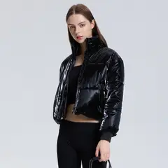 EASTONE - Cropped Parka Mujer De Plumas