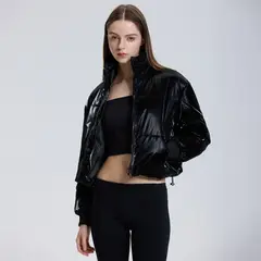 EASTONE - Cropped Parka Mujer De Plumas