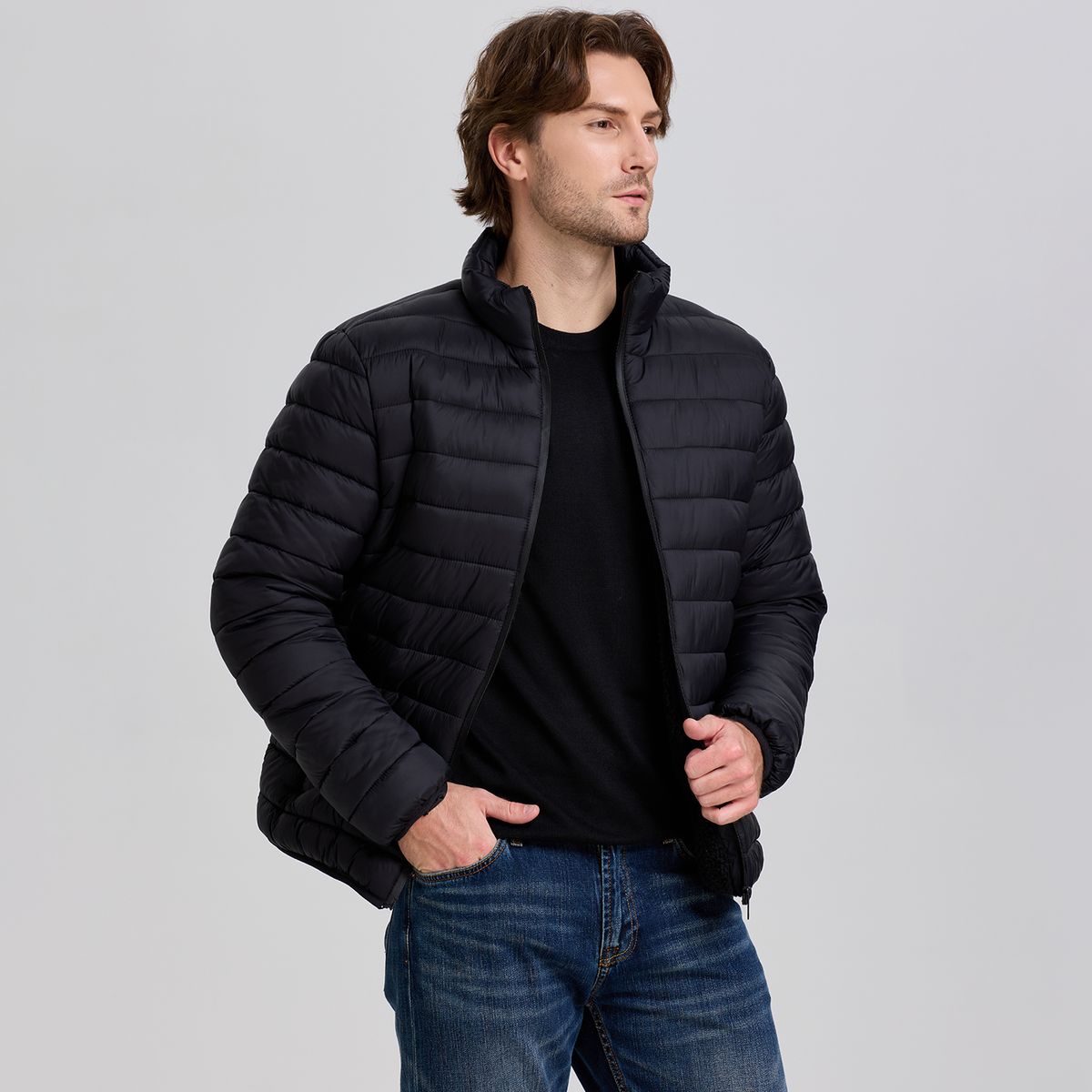 EASTONE - Parkas Hombre Termica Negro Eastone