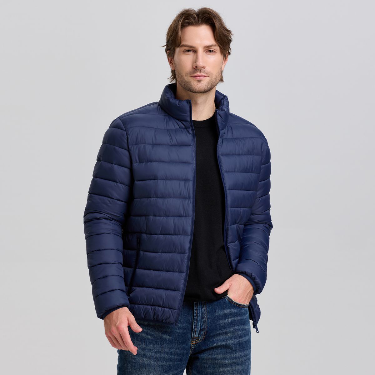 EASTONE - Parka Hombre Termica Azul Marino Eastone