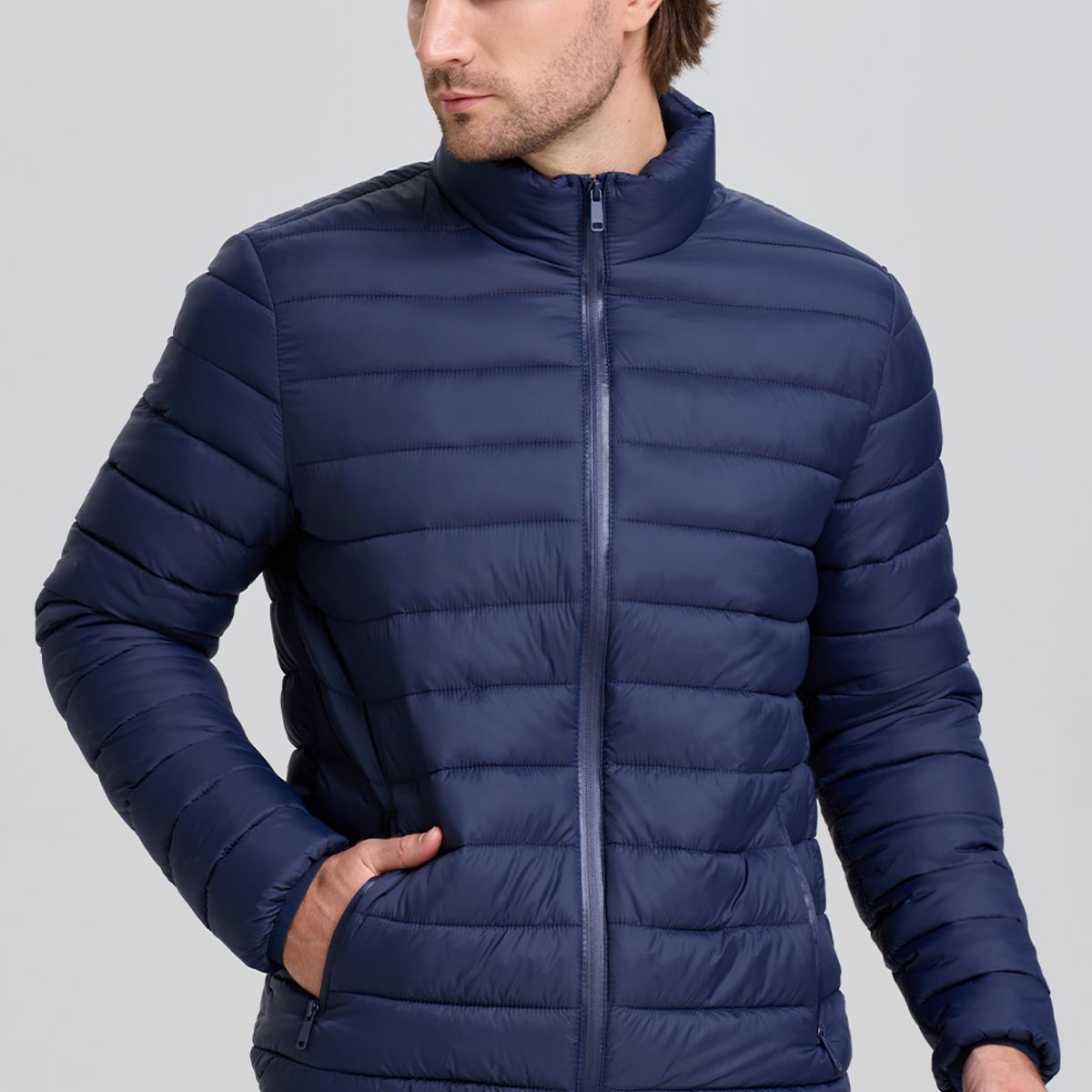 EASTONE - Parka Hombre Termica Azul Marino Eastone