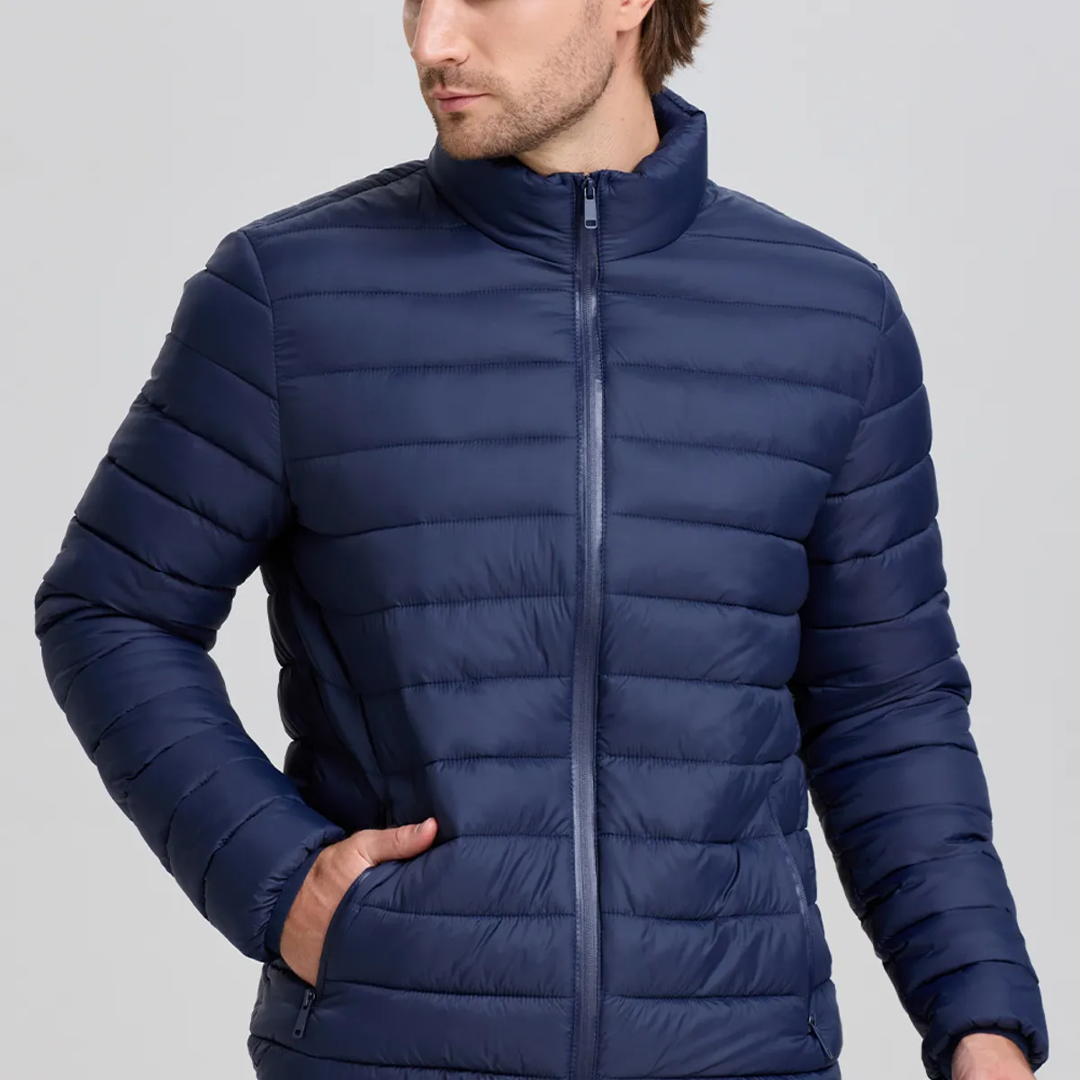 EASTONE - Parka Hombre Termica Azul Marino Eastone