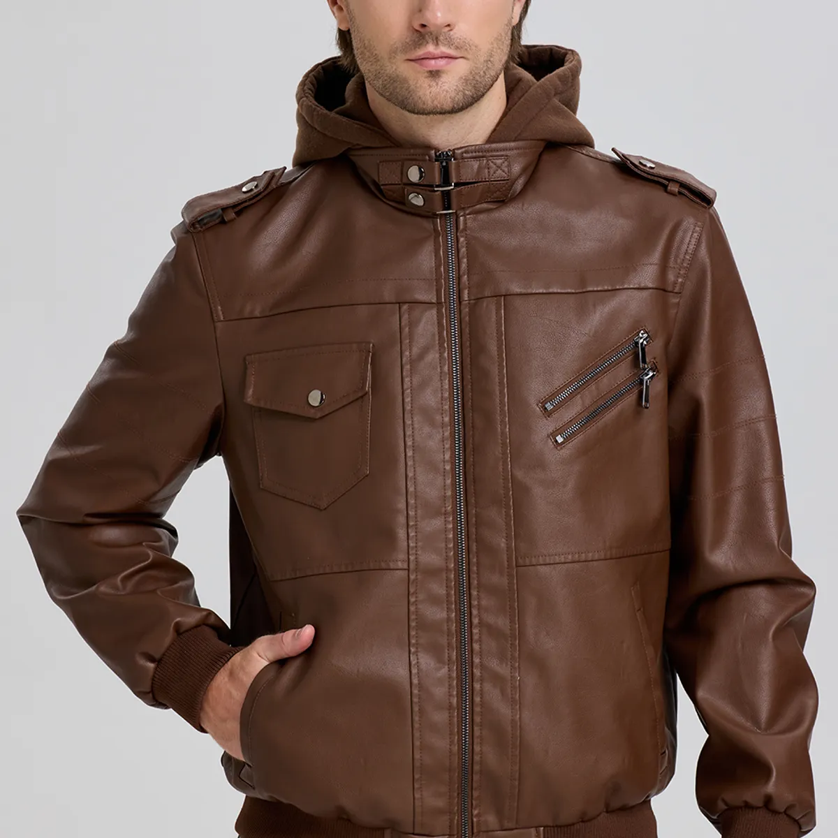 EASTONE - Chaqueta Capucha Desmontable Hombre Parkas Eastone