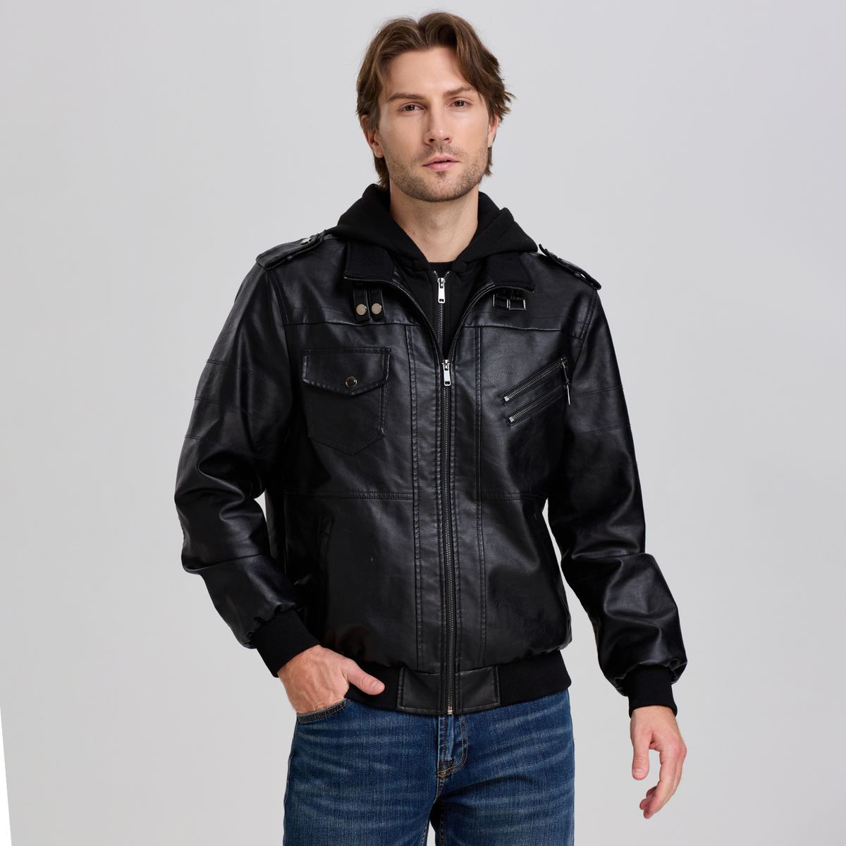 EASTONE - Chaqueta Capucha Desmontable Hombre Parkas Eastone