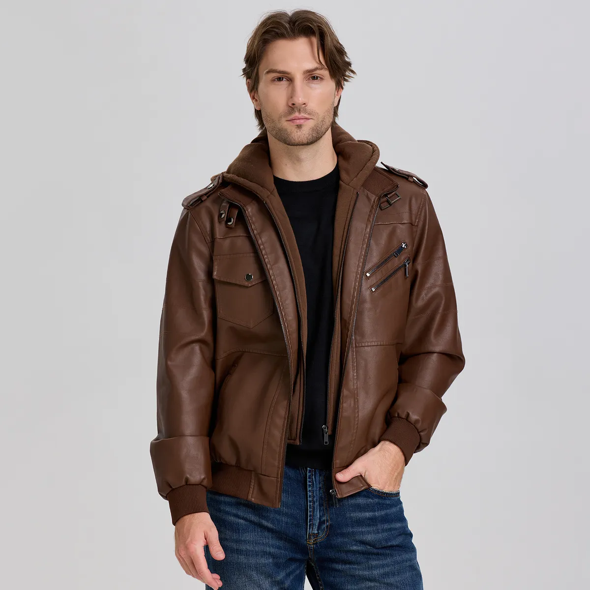 EASTONE - Chaqueta Capucha Desmontable Hombre Parkas Eastone