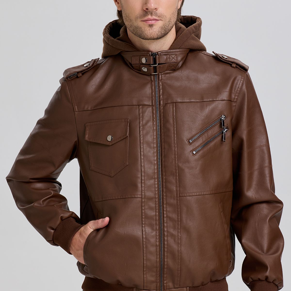 EASTONE - Chaqueta Capucha Desmontable Hombre Parkas Eastone