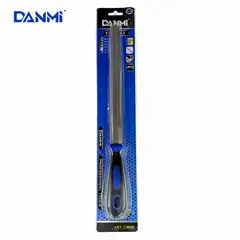 DANMI - Lima De Acero Semicircular Con Mango De Goma De 8 Pulgadas