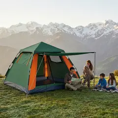 ELEMENT DESIGN - Carpa Instant Camping 4 Personas con 2 Puertas y 2 Ventanas
