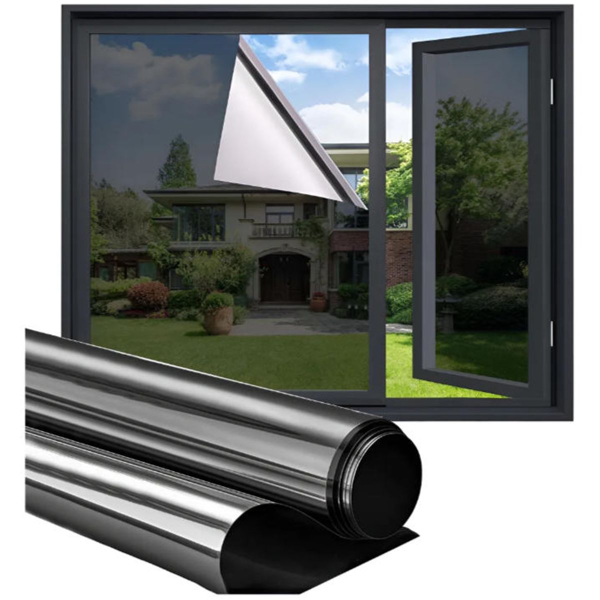 ATURE - Lamina Espejada Film Privacidad Vidrio Ventana 70cm  10m