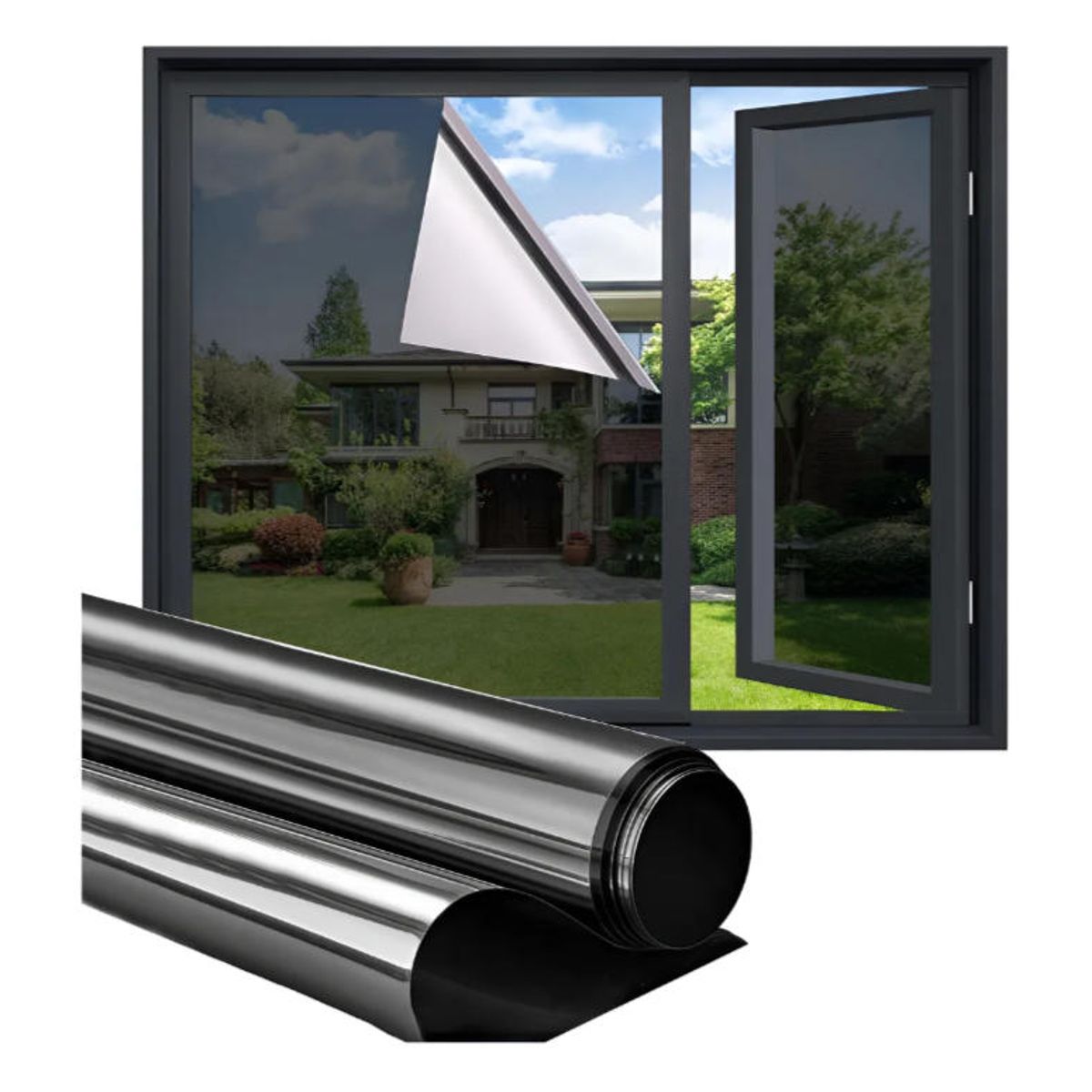 ATURE - Lamina Espejada Film Privacidad Vidrio Ventana 70cm  10m