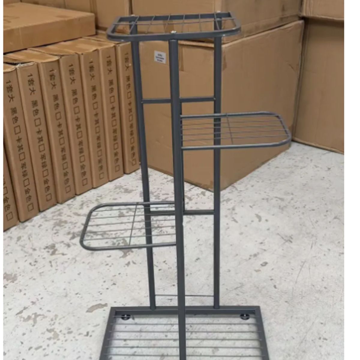 GENERICO - Soporte Para 5 Macetas Estante Jardinera Plantas Metal Gris