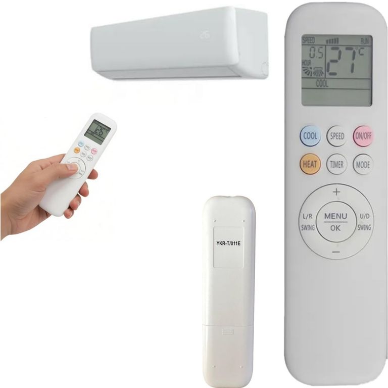 KUANGYE Control Remoto Aire Acondicionado Generico Lcd Ykr-t011e