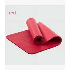 GENERICO - Mat 10 Mm Yoga Pilates Extra Grueso, Largo Color Rojo