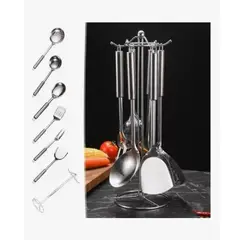 GENERICO - Set Utensilios De Cocina Acero Inoxidable Set Cocina 7pcs