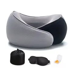 ATURE - Cojín De Cuello Cushie Almohada Viaje Premium Gris