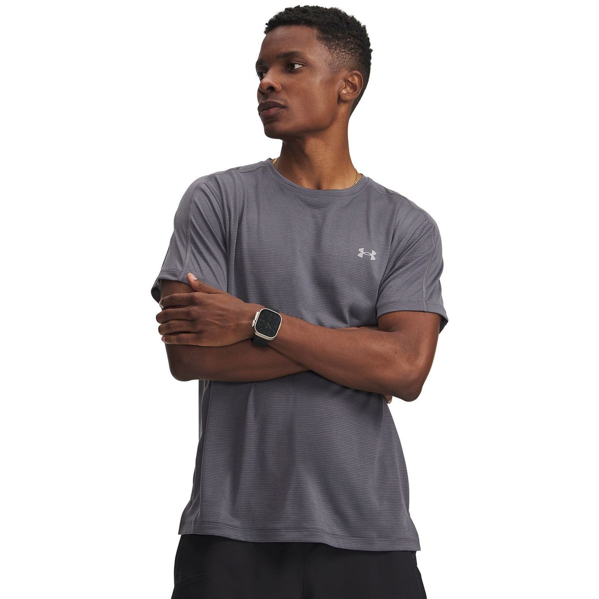 UNDER ARMOUR - Polera M/C Hombre Velociti Reflectante Ss Polera Gris UNDER ARMOUR