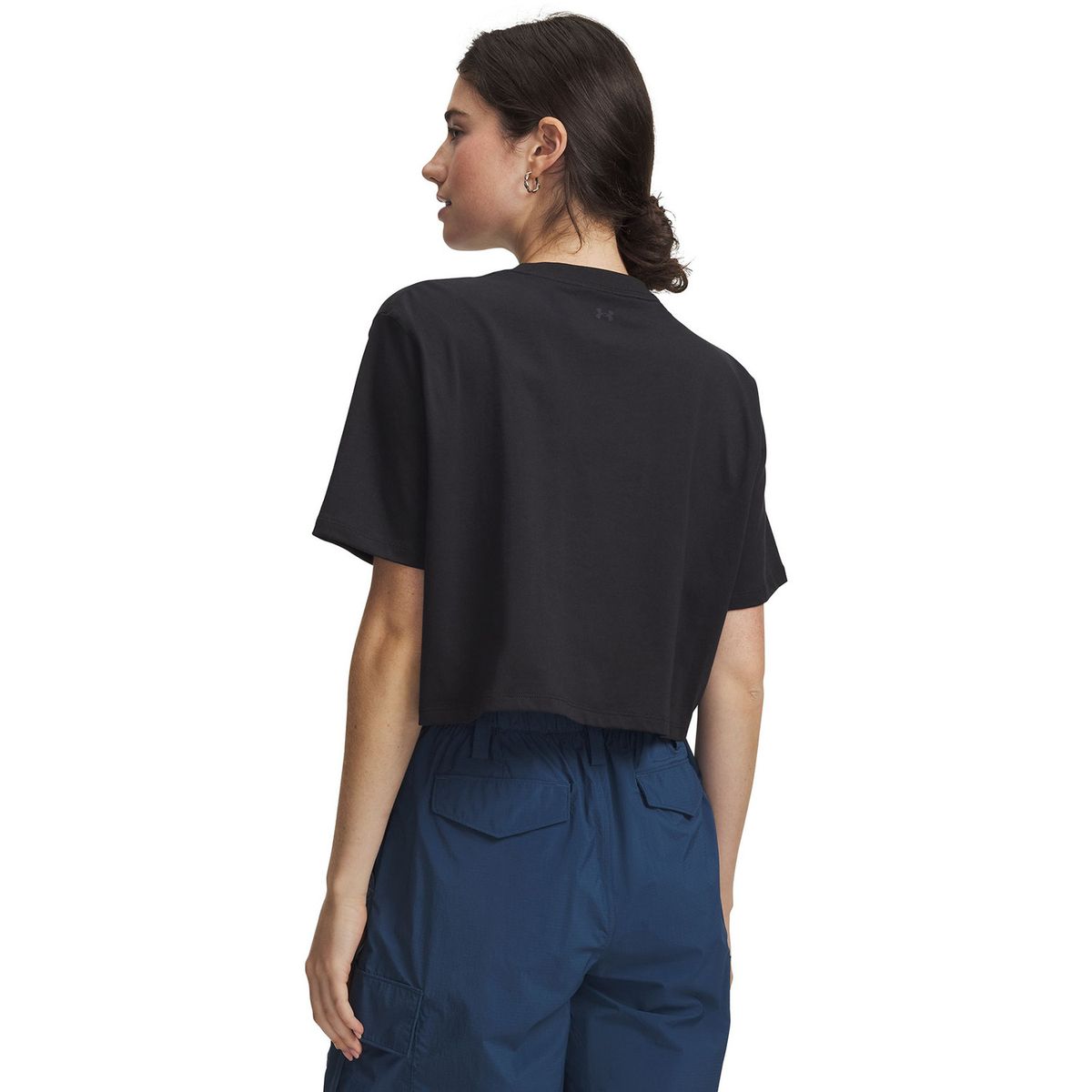 UNDER ARMOUR - Polera M/C Mujer Script Heart Crop Ss Polera Negro UNDER ARMOUR