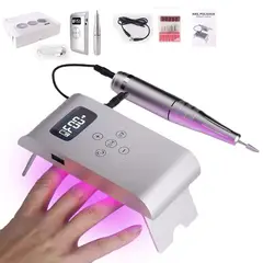 PUREPOWER - 2en1 Taladro de uñas recargable Pulidor De Uñas Profesional Drill Portátil Taladro De Uñas