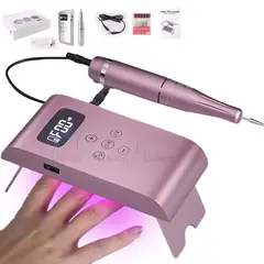 PUREPOWER - 2en1 Taladro de uñas recargable Pulidor De Uñas Profesional Drill Portátil Taladro De Uñas