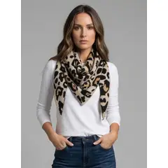 ANONIMASTORE - Bufanda Triangular Animal Print