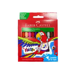 FABER-CASTELL - Marcadores fiesta 12 colores FABER CASTELL