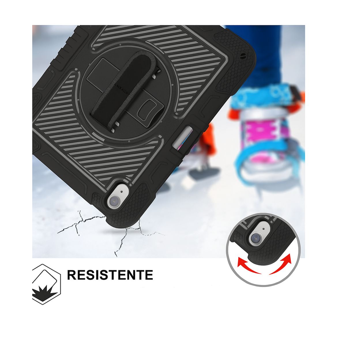 JOIGO - Funda Armadura AntiGolpe 360 Para iPad Air 11 M3 Negro