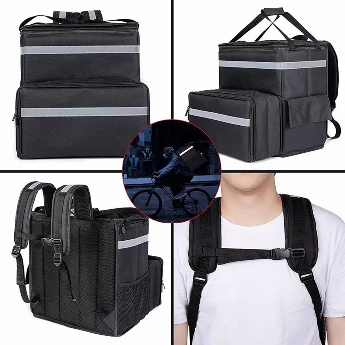 EVERSO - Bolso Mochila Térmica Delivery Expandible Ampliar A 455l