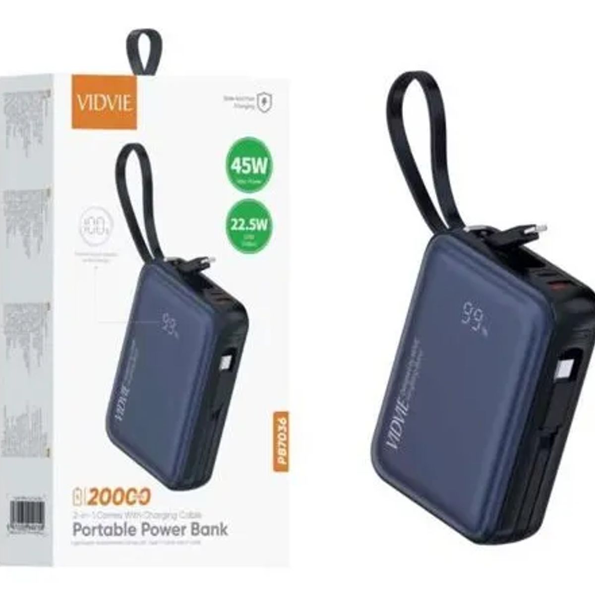 GENERICO - Power Bank Portátil 20000 Mah Vidvie Pb7036