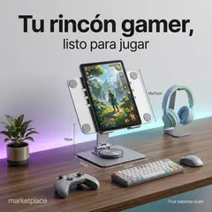 ARMONIA - Base Tablet Ergonómica 360° para Setup y Escritorio