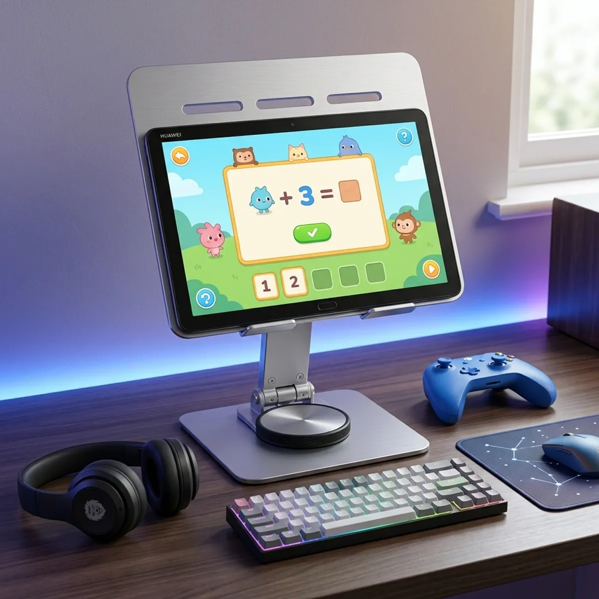 ARMONIA - Base Tablet Giratoria 360° Ajustable para Setup