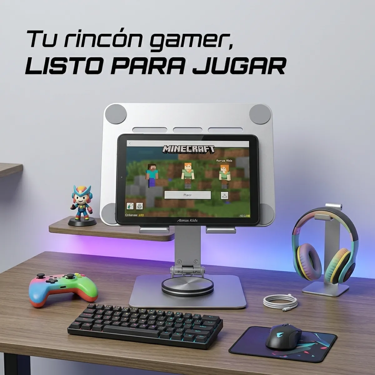 ARMONIA - Base Tablet Giratoria 360° Ajustable para Setup