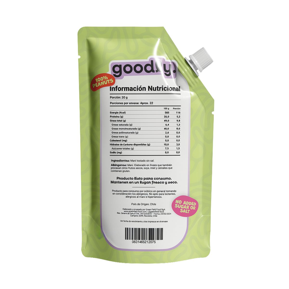 GENERICO - Mantequilla de Maní Goodly 450 g
