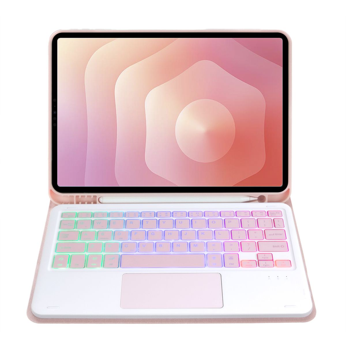 RENVMEXY - RGB Funda con teclado Bluetooth y touchpad para Samsung Tab S11 11 pulgadas