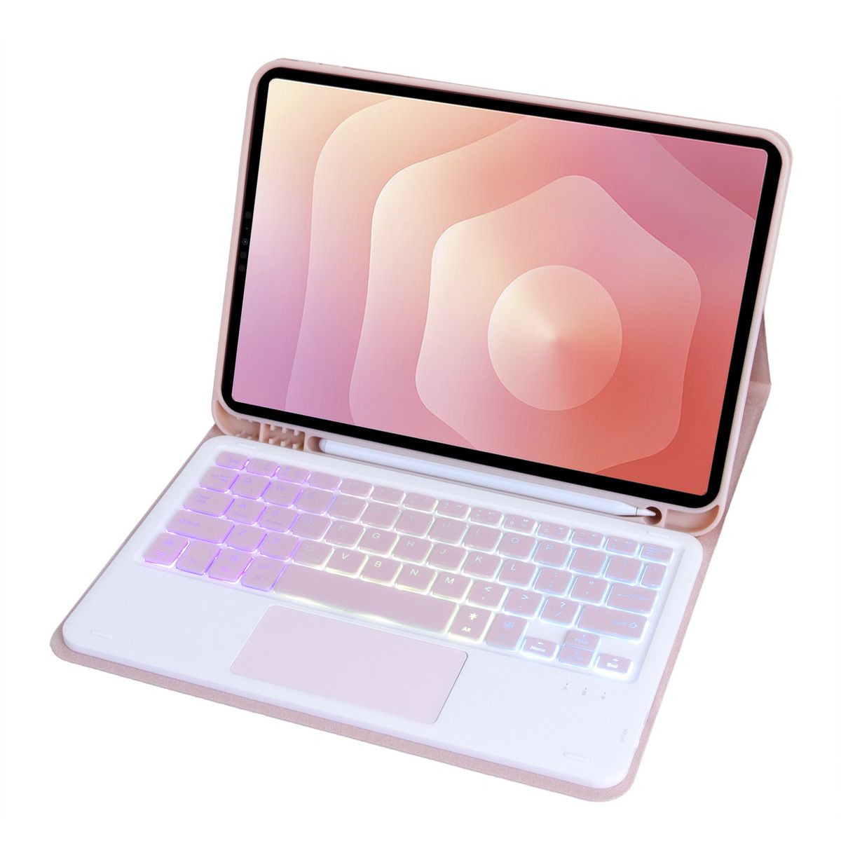 RENVMEXY - RGB Funda con teclado Bluetooth y touchpad para Samsung Tab S11 11 pulgadas