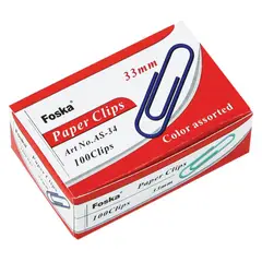 FOSKA - Clips de colores 33mm 100 und AS-34