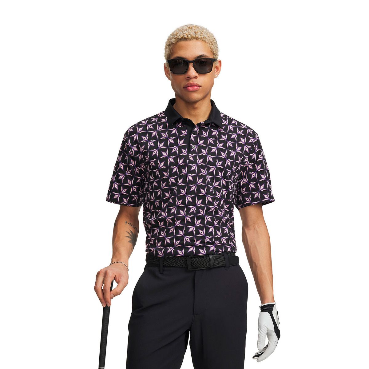 UNDER ARMOUR - Polera Hombre M/C UA Armourdry Printed Negro UNDER ARMOUR