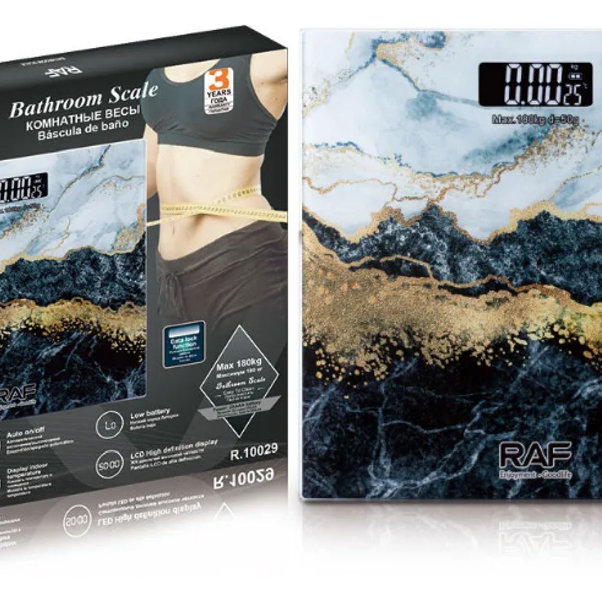 GENERICO - Balanza Monitoreo De Peso Pantalla Led 180kg Raf R.10029