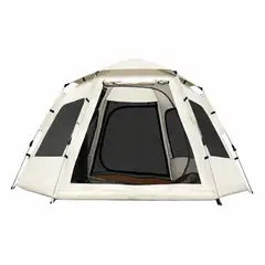 MOMO - Carpa Automática Hexagonal Para 6 Personas 240x280x160 Color CAFE