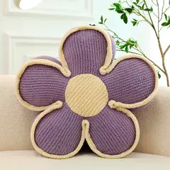 GENERICO - Cojín Decorativo Flor Diseño Moderno Color Llila