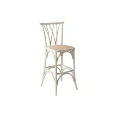 HABITA2 CHILE - Silla Alta de Bar Amelia de Madera y Rattan
