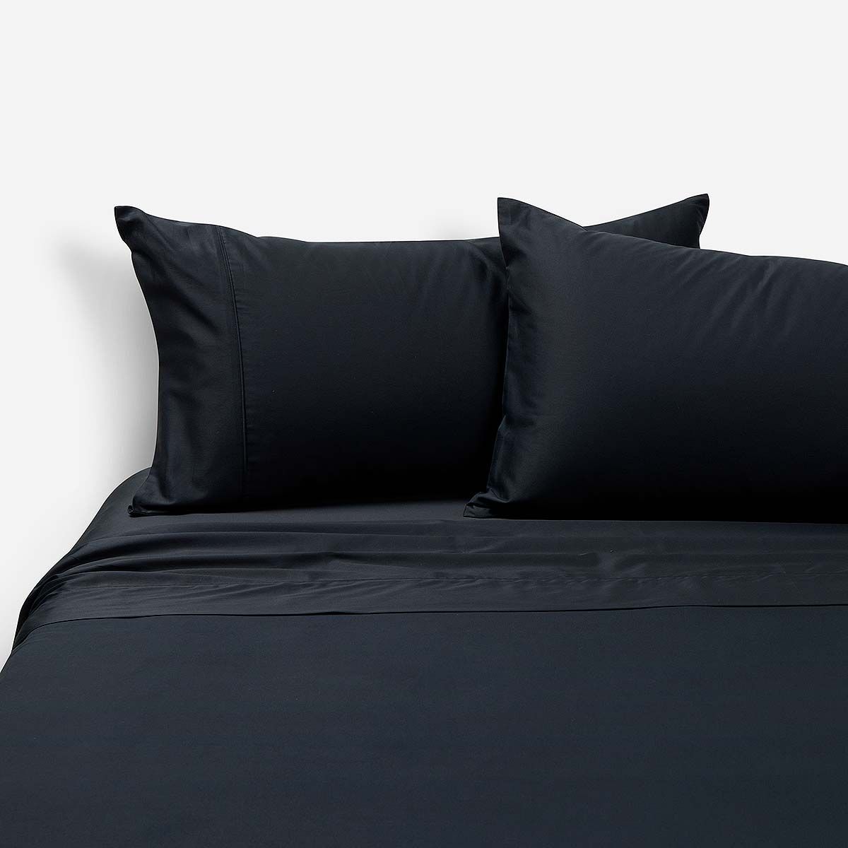 ROSEN - Sábana 300 Hilos Lisa Negro Super King