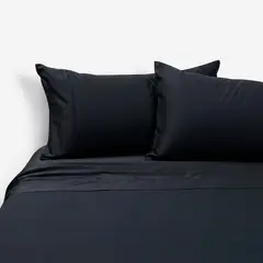 ROSEN - Sábana 300 Hilos Lisa Negro Full 1.35x2.00 cm