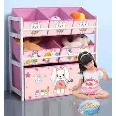 EVERSO - Estante Organizador Juguetes De 3 Niveles 64x60x28.5cm
