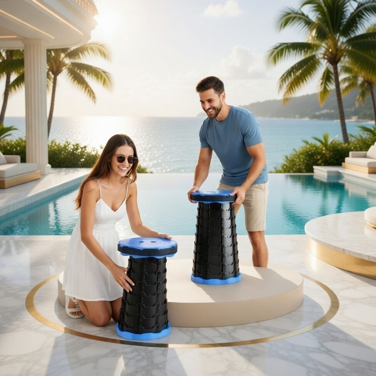 MOVI - Piso Plegable para Todo Uso Ciudad, Campo y Playa  Ideal para Picnic y Aventuras