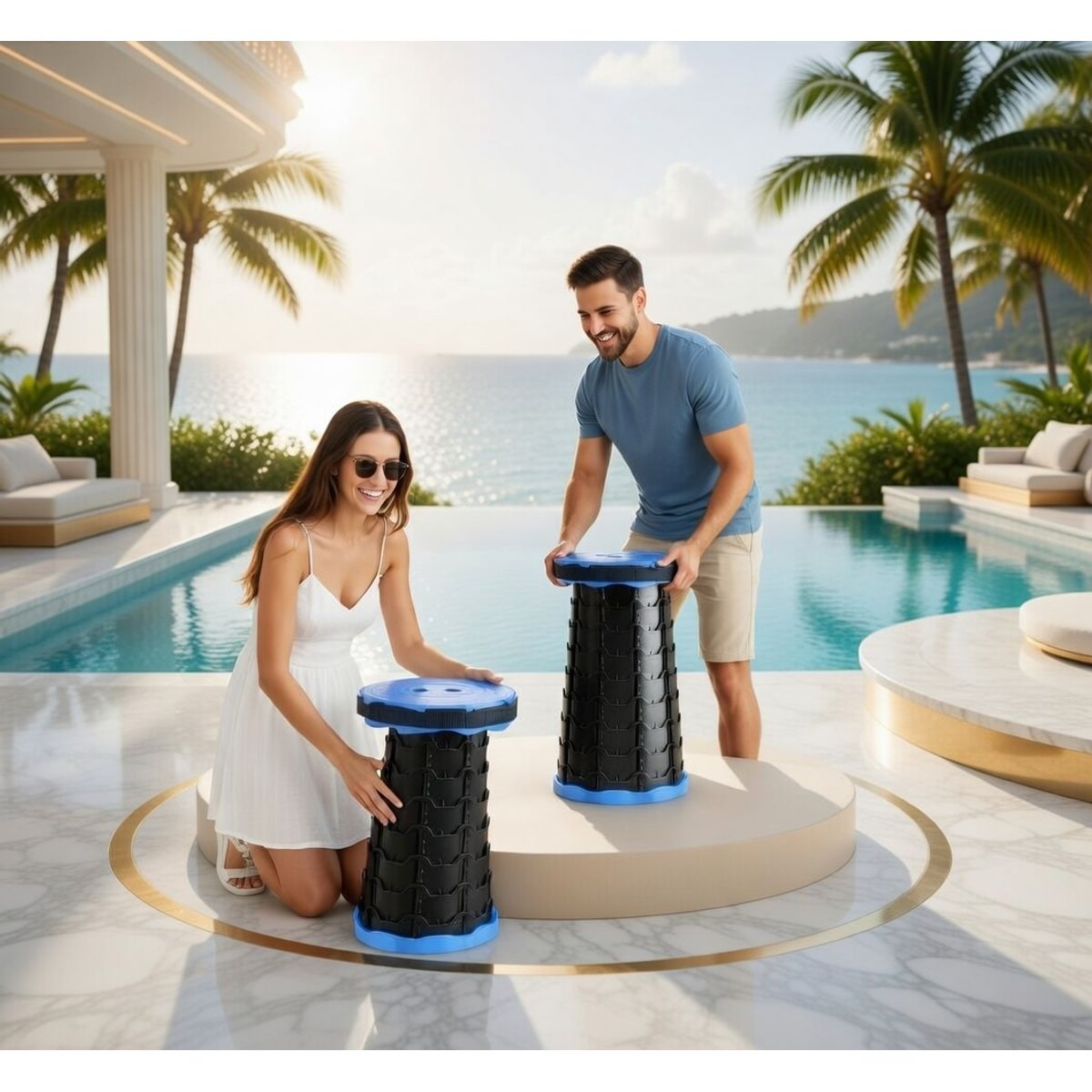 MOVI - Piso Plegable para Todo Uso Ciudad, Campo y Playa  Ideal para Picnic y Aventuras